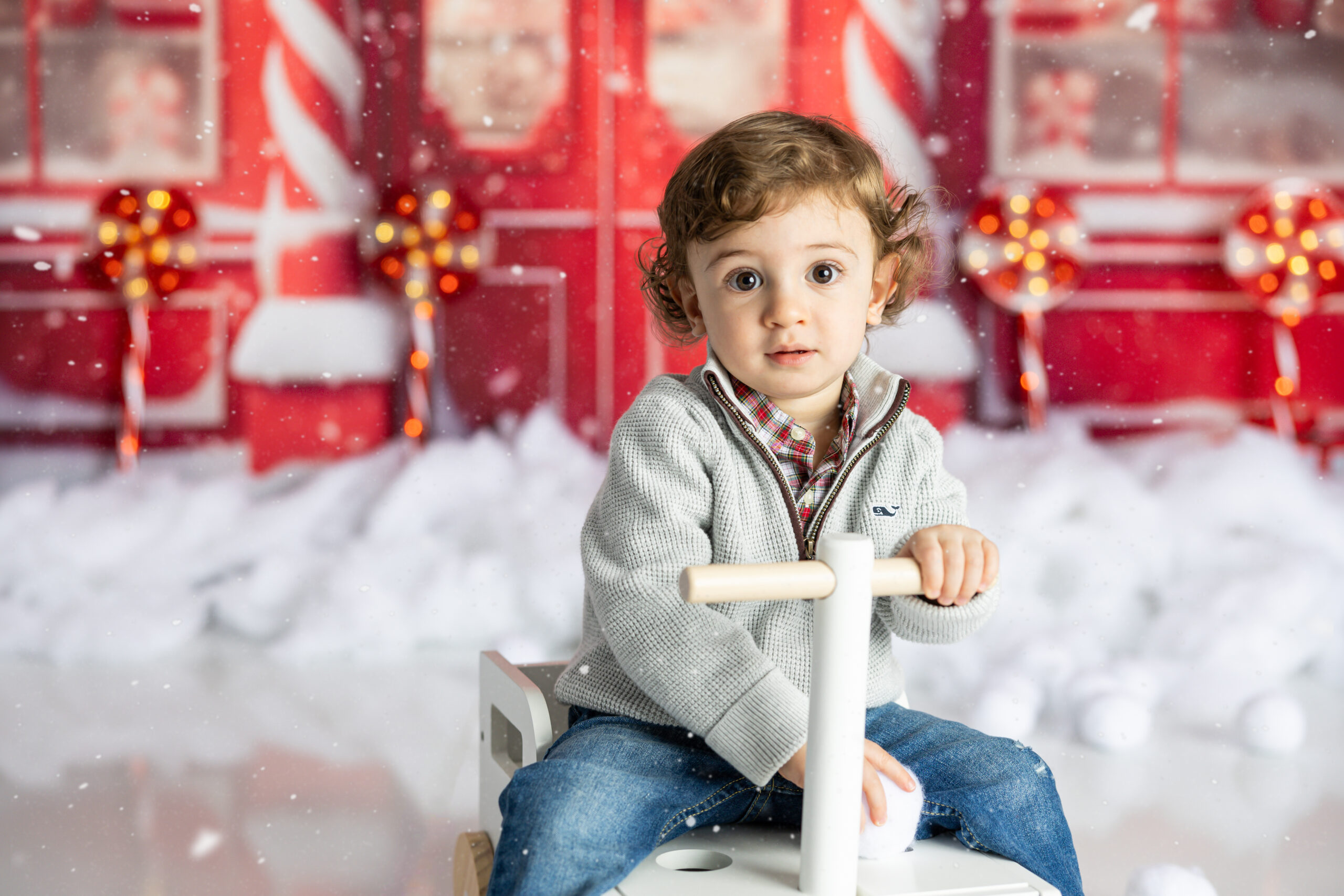 toddler holiday winder portrait